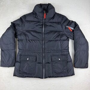 Marc New York Down Puffer Jacket Black Winter Quilted Zip Pockets Men's Medium